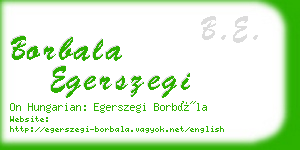 borbala egerszegi business card